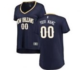 Women's New Orleans Pelicans Navy Custom Basketball Jersey - Icon Edition