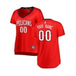 Women's New Orleans Pelicans Red Custom Basketball Jersey