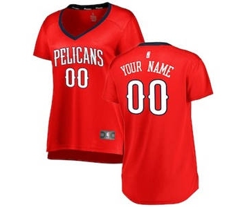 Women's New Orleans Pelicans Red Custom Basketball Jersey