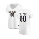 Women's New Orleans Pelicans White Custom Basketball Jersey - Association Edition