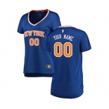 Women's New York Knicks Royal Custom Basketball Jersey - Icon Edition