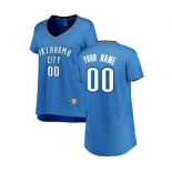 Women's Oklahoma City Thunder Blue Custom Basketball Jersey - Icon Edition