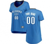 Women's Oklahoma City Thunder Blue Custom Basketball Jersey - Icon Edition