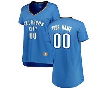 Women's Oklahoma City Thunder Blue Custom Basketball Jersey - Icon Edition