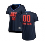 Women's Oklahoma City Thunder Navy Custom Basketball Jersey