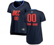 Women's Oklahoma City Thunder Navy Custom Basketball Jersey