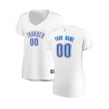 Women's Oklahoma City Thunder White Custom Basketball Jersey - Association Edition