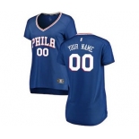 Women's Philadelphia 76ers Royal Custom Basketball Jersey - Icon Edition