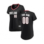 Women's Portland Trail Blazers Black Custom Basketball Jersey - Icon Edition