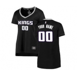 Women's Sacramento Kings Black Custom Basketball Jersey