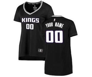 Women's Sacramento Kings Black Custom Basketball Jersey