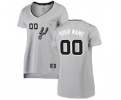 Women's San Antonio Spurs Silver Custom Basketball Jersey