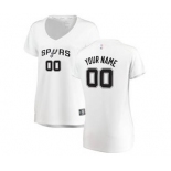 Women's San Antonio Spurs White Custom Basketball Jersey - Association Edition