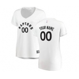 Women's Toronto Raptors White Custom Basketball Jersey - Association Edition