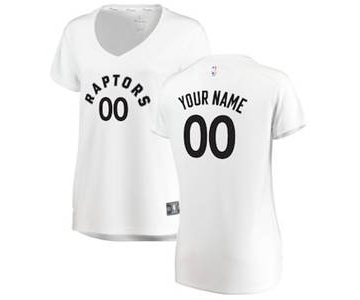 Women's Toronto Raptors White Custom Basketball Jersey - Association Edition