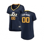 Women's Utah Jazz Navy Custom Basketball Jersey - Icon Edition