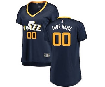 Women's Utah Jazz Navy Custom Basketball Jersey - Icon Edition