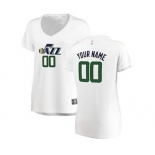 Women's Utah Jazz White Custom Basketball Jersey - Association Edition