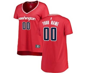 Women's Washington Wizards Red Custom Basketball Jersey - Icon Edition