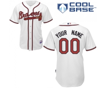 Atlanta Braves Personalized Custom White Baseball Jersey