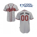 Atlanta Braves Personalized custom Grey Baseball Jersey