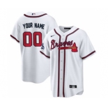 Men's Atlanta Braves Active Player Custom 2021 White World Series Champions Cool Base Stitched Jersey