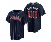 Men's Atlanta Braves Active Player Custom Navy Cool Base Stitched Baseball Jersey