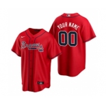 Men's Atlanta Braves Active Player Custom Red Cool Base Stitched Baseball Jersey