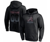 Men's Atlanta Braves Black 2021 World Series Champions Custom Name & Number Pullover Baseball Hoodie