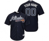 Men's Atlanta Braves Customized Navy Alternate Cool Base Custom Baseball Baseball Jersey