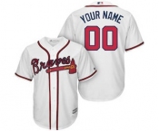 Men's Atlanta Braves Customized White Home Cool Base Custom Baseball Baseball Jersey