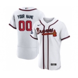 Men's Atlanta Braves White ACTIVE PLAYER Custom 2021 White World Series Champions Stitched Jersey