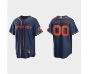 Men's Houston Astros ACTIVE PLAYER Custom 2022 Navy City Connect Cool Base Stitched Jersey