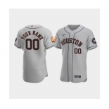 Men's Houston Astros Active Player Custom Gray 60th Anniversary Flex Base Stitched Baseball Jersey