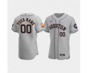 Men's Houston Astros Active Player Custom Gray 60th Anniversary Flex Base Stitched Baseball Jersey