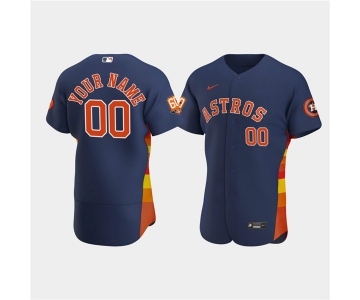 Men's Houston Astros Active Player Custom Navy 60th Anniversary Flex Base Stitched Baseball Jersey