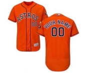 Men's Houston Astros Customized Alternate Orange Flex Base Custom Baseball Baseball Jersey