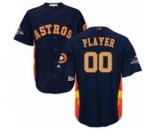 Men's Houston Astros Customized Navy 2018 Gold Program Cool Base Stitched Baseball Jersey