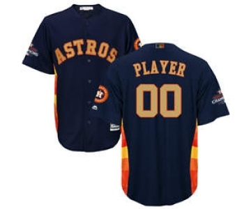 Men's Houston Astros Customized Navy 2018 Gold Program Cool Base Stitched Baseball Jersey