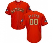 Men's Houston Astros Customized Orange 2018 Gold Program Cool Base Stitched Baseball Jersey