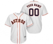 Men's Houston Astros Customized White Cool Base Custom Baseball Baseball Jersey