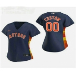 Women's Custom Houston Astros 2020 Navy Alternate Nike Jersey