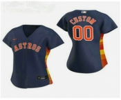 Women's Custom Houston Astros 2020 Navy Alternate Nike Jersey