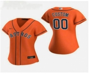 Women's Custom Houston Astros 2020 Orange Alternate Nike Jersey