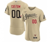 Men's Arizona Diamondbacks ACTIVE PLAYER Custom 2021 Gold City Connect Flex Base Stitched Baseball Jersey