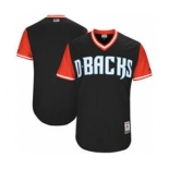 Men's Arizona Diamondbacks Customized Black 2017 Little League World Series Players Weekend Jersey