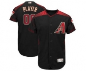 Men's Arizona Diamondbacks Customized Black Crimson Alternate Flex Base Custom Baseball Baseball Jersey