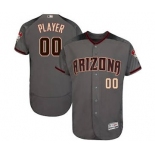 Men's Arizona Diamondbacks Customized Gray 2017 Flex Base Custom Baseball Baseball Jersey