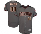 Men's Arizona Diamondbacks Customized Gray 2017 Flex Base Custom Baseball Baseball Jersey