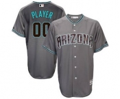 Men's Arizona Diamondbacks Customized Gray Teal 2017 Cool Base Custom Baseball Baseball Jersey